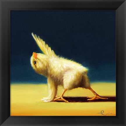 Framed Yoga Chick Revolved Side Angle Print