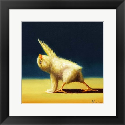 Framed Yoga Chick Revolved Side Angle Print