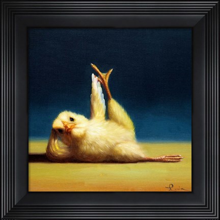 Framed Yoga Chick Side Leg Lift Print
