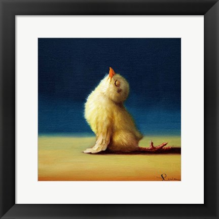 Framed Yoga Chick Upward Dog Print