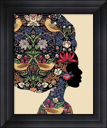 Framed Afro Woman Print