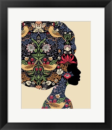 Framed Afro Woman Print