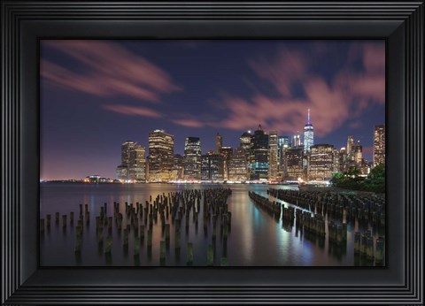 Framed New York City at Night Print
