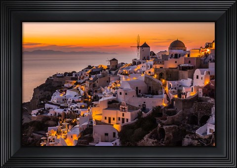 Framed Calispera Santorini Print