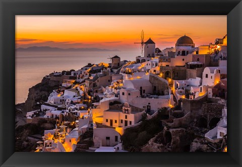 Framed Calispera Santorini Print