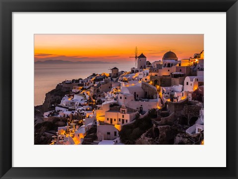 Framed Calispera Santorini Print