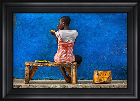 Framed Eating Sugar Cane Print