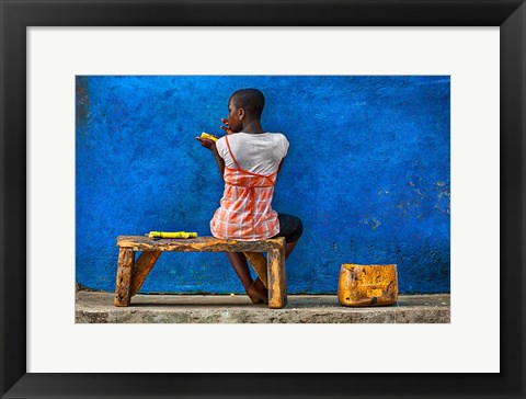 Framed Eating Sugar Cane Print