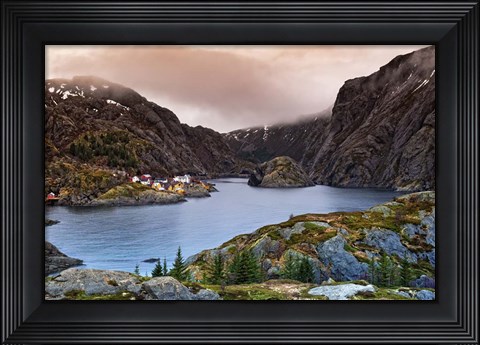 Framed Norwegian Village Print