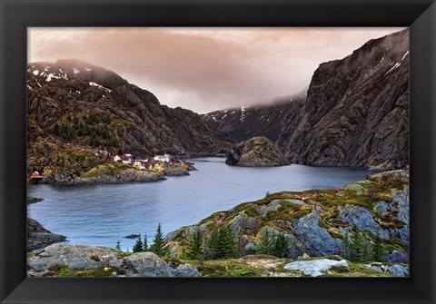 Framed Norwegian Village Print