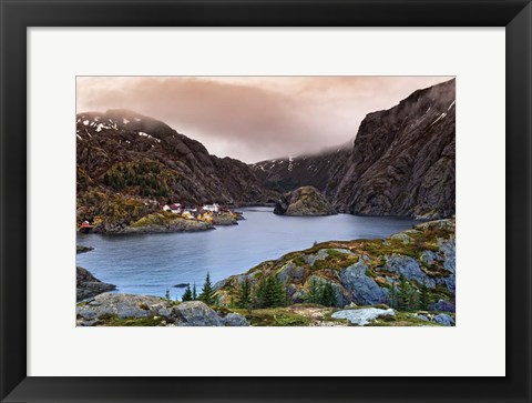 Framed Norwegian Village Print
