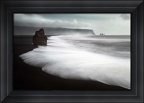 Framed Black Beach Print