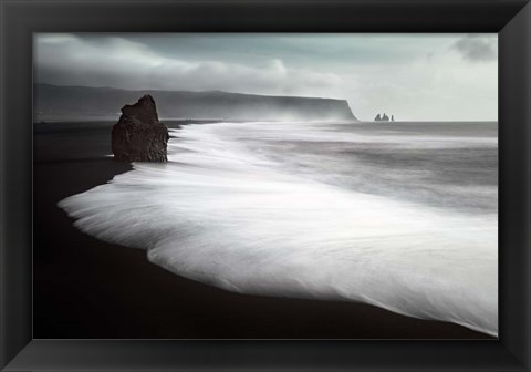 Framed Black Beach Print