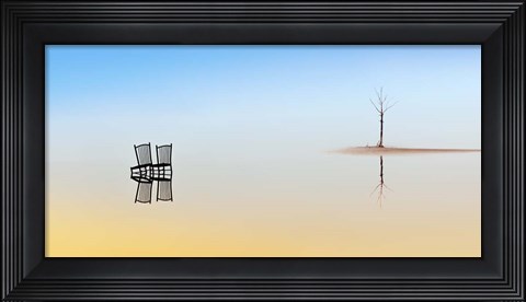 Framed Two Chairs and a Tree Print