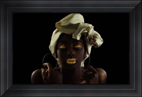 Framed Gold on Black Print