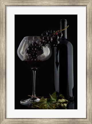 Framed I Love Wine V Print