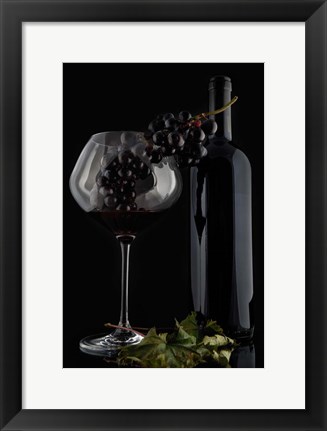 Framed I Love Wine V Print