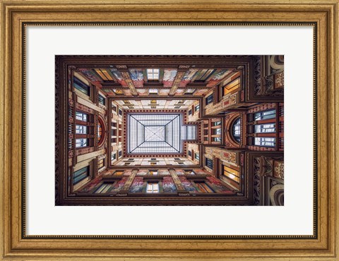 Framed Galleria Sciarra, Rome Print