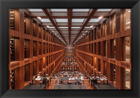 Framed Library in Berlin Print