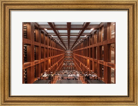 Framed Library in Berlin Print