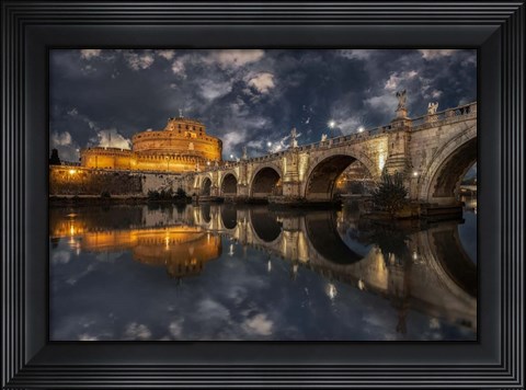 Framed Arches and Clouds Print