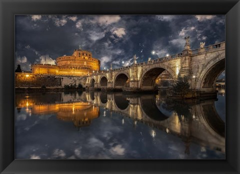 Framed Arches and Clouds Print