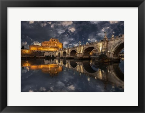 Framed Arches and Clouds Print