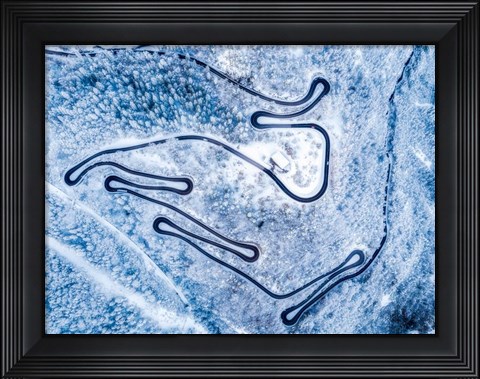 Framed Snow and Asphalt Print