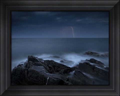 Framed Storm over a Sea Print