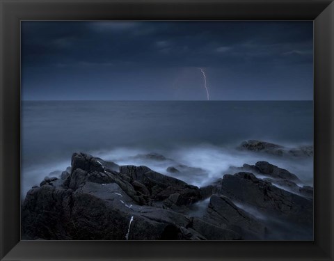 Framed Storm over a Sea Print