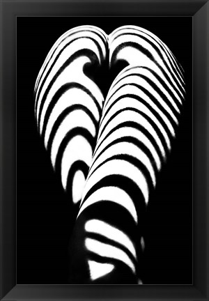 Framed Zebra Ass 2 Print
