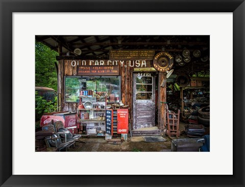 Framed Old Car City Print