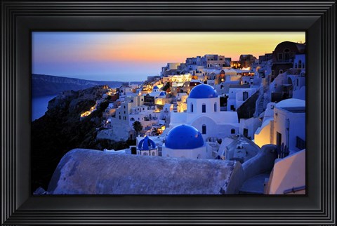 Framed Santorini Island, Greece Print