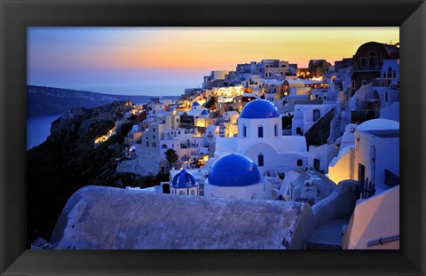 Framed Santorini Island, Greece Print