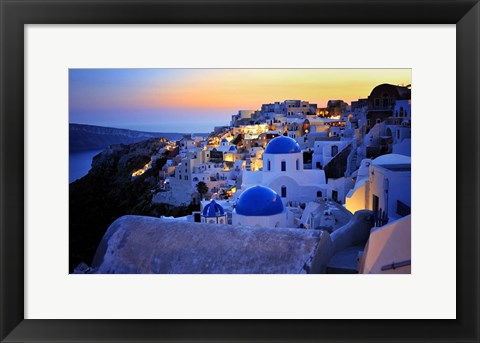 Framed Santorini Island, Greece Print