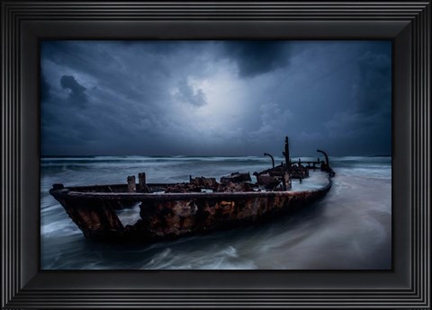 Framed Old Ship Print