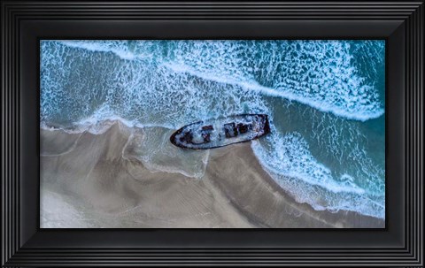 Framed To the Beach 1970 Print