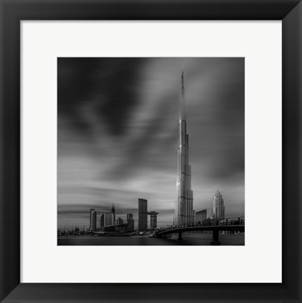 Framed Dubai Downtown Cityscape, Dubai, UAE Print