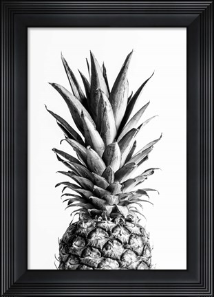 Framed Pineapple Black a White 1 Print