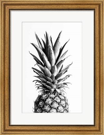 Framed Pineapple Black a White 1 Print
