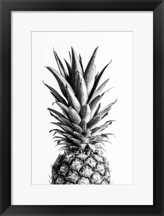 Framed Pineapple Black a White 1 Print