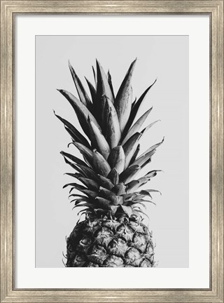 Framed Pineapple Black a White 2 Print