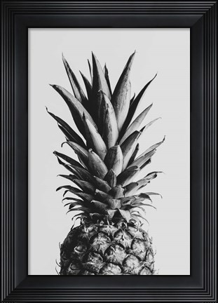Framed Pineapple Black a White 2 Print