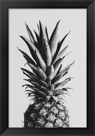 Framed Pineapple Black a White 2 Print