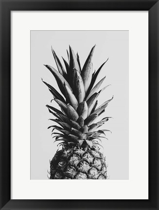 Framed Pineapple Black a White 2 Print