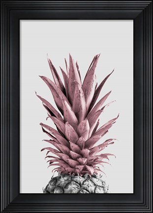 Framed Pineapple Pink 4 Print