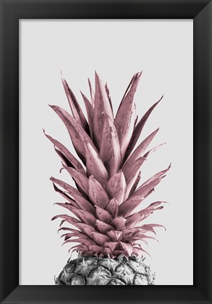 Framed Pineapple Pink 4 Print