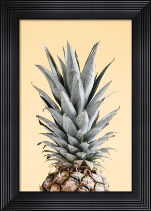 Framed Pineapple Yellow 4 Print