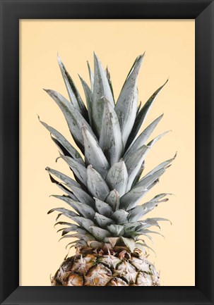 Framed Pineapple Yellow 4 Print