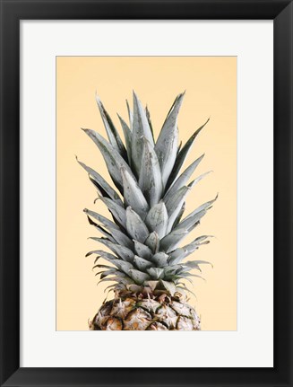 Framed Pineapple Yellow 4 Print